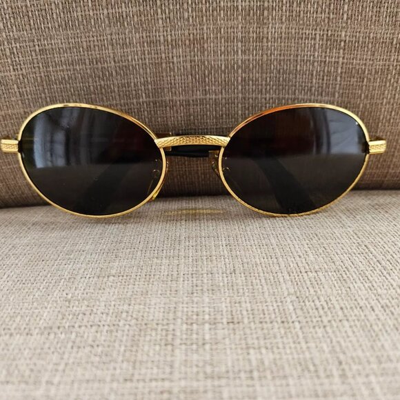 Lozza Women Vintage Sunglasses Gold Tone Frame Eye Wear Made in Italy